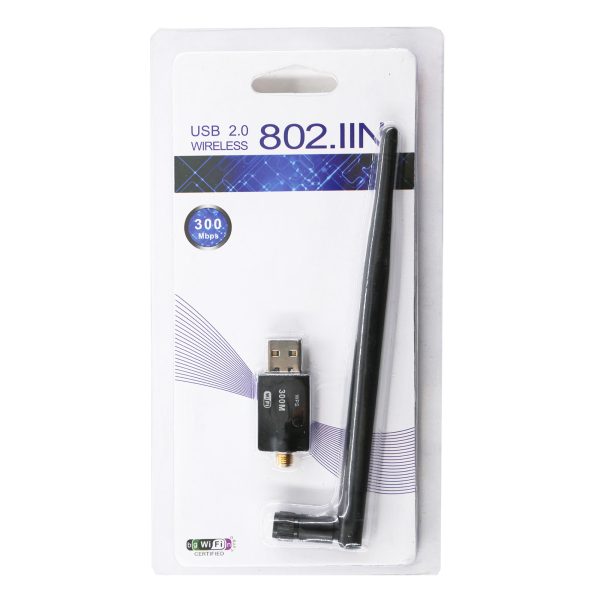 دانگل وای فای (کارت شبکه بی سیم) آنتن دار-300 مدل U300 802.IIN