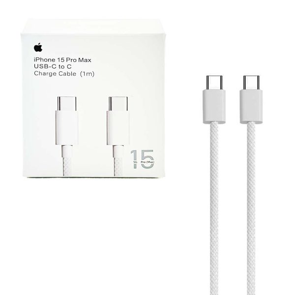 کابل دو سر تایپ سی روکارتنی آیفون 15 پرو مکس Iphone 15 Pro Max Cable شناسه